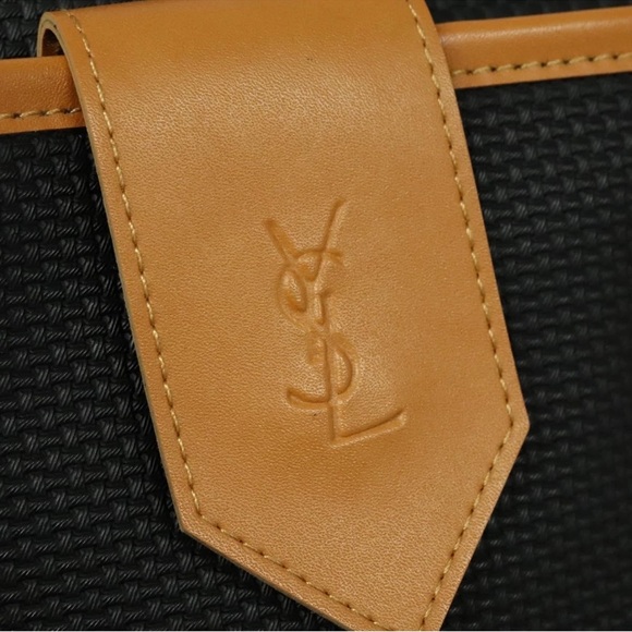 Yves Saint Laurent Elegant Black and Tan Travel Bag - Picture 4 of 12